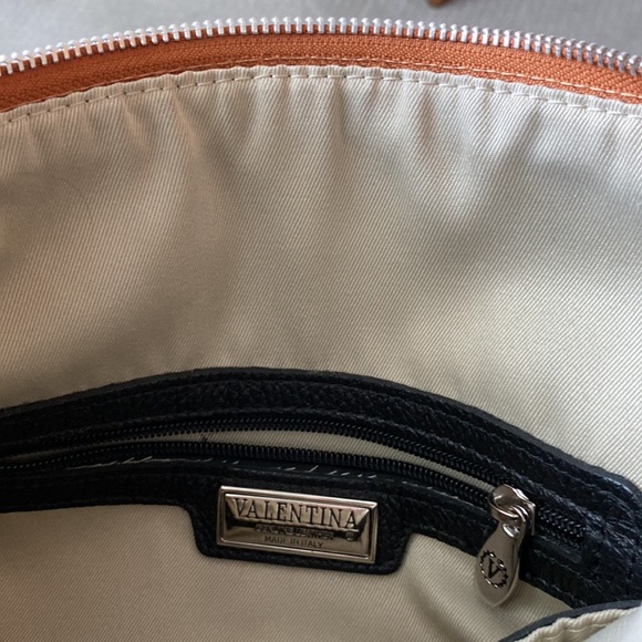 VALENTINA Black & Brown Leather Convertible Bag - Picture 5 of 6